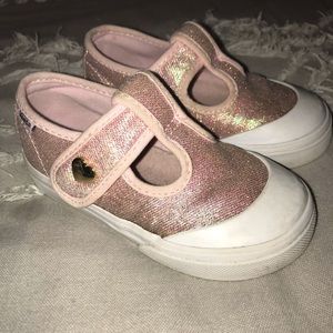 Pink T-strap Vans Sneakers